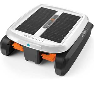 Solar Pool Skimmer Robot, Automatic Pool Surface Cleaner, Dual Mode Solar Powered Skimmer with Obstacle Avoidance, Day & Night Cleaning for All Swimming Pools-White