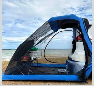 lot 6104 image: SUV Tent for Camping and Hiking, Lightweight with Rainfly and Tent Stakes, 6 x 6.5 Universal Tailgate Tent for Cars, SUVs, Trucks, Hatchbacks