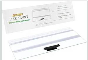 lot 6108 image: 19.33x9.65in Clear Tempered Glass CanopyAquarium Fish Tank Hoods FITS FOR most 10 gallon Fish