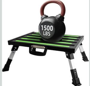 lot 6110 image: 19x14.5 Large RV Steps with Glow in The Dark Tapes Adjustable RV Step Stool Aluminum RV Step Supports Up to 1500 lbs