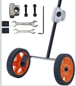 lot 6116 image: String Trimmer Wheel Attachment 7 Adjustable Auxiliary Wheels for Push Lawn Mowers, Heavy Duty Universal Stabilizer Wheels, Easy Install Height Adjustment Wheel Kit for Uneven Lawns
