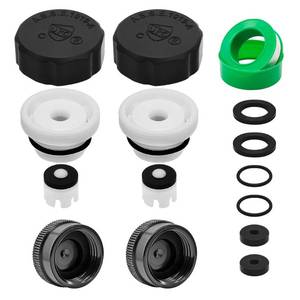 lot 6179 image: Langina 2PCS ASSE 1019-A Repair Kit(Coarse Thread), Asse 1019 A Vacuum Breaker Replacement, Outdoor Faucet Repair Kit, Anti siphon valve repair kit with 2PCS Hose End Caps(Black)