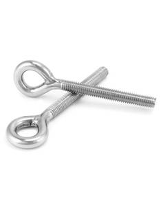 lot 6181 image: QWORK M8 Eye Bolt Ring Bolts, 9 Pack Heavy Duty Stainless Steel Shoulder Lifting Ring Threaded Eyebolts, Welded Closed Screw Rod Eye Screw Bolts