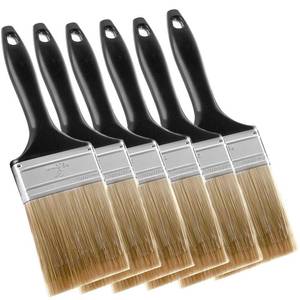 lot 6184 image: KINJOEK Paint Brush 6 Packs 3 Inch, Home Wall Trim House Chip Paintbrush Set, Professional Multi-Purpose Home Repair Tools for DIY Paint Stains Varnishes Glues Acrylics Cabinet Deck Fence Edge Door