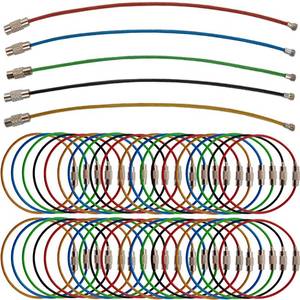lot 6211 image: ROYHOO 60PCS 6 inch Steel Wire Keychain, Colored Nylon Coated Stainless Steel Metal Wire Keychains, 1.5 mm Key Rings Loops for Hanging Luggage Tags, Keys and ID Tag Keepers