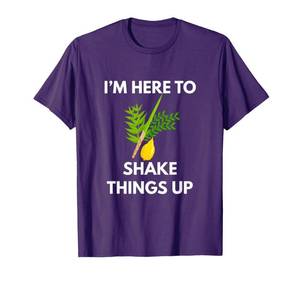 lot 6238 image: Sukkot Im Here to Shake Things Up Lulav Etrog Jewish Sukkah T-Shirt M