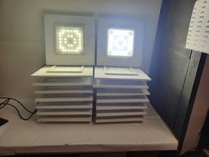 lot 2 image: Square LED CanopyFlush-Mount Light Fixtures White Lot of 14