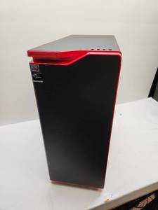 lot 31 image: G.SKILL Gaming PC Case Red Black with Tempered Glass Window