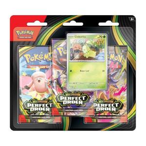 lot 109 image: Pokemon Trading Card Game Mega Evolution Perfect Order 3-Booster Blister