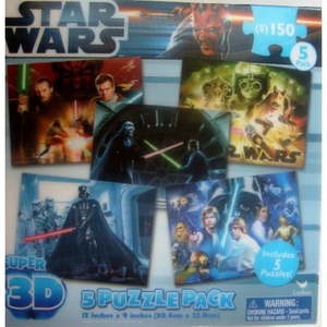 lot 110 image: Super 3D Puzzle - Star Wars Set - 5-Pack