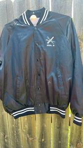 lot 215 image: Fletchers Barber & Style Shop Augusta KS Navy Bomber Jacket