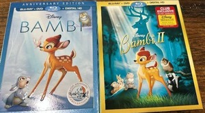 lot 231 image: Disney Bambi Blu-ray Anniversary Edition  Bambi II Blu-ray 2-Film Bundle
