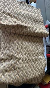 lot 323 image: Woven Area Rug Neutral Tone Textured Pattern