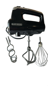lot 350 image: BlackDecker Hand Mixer with Beaters and Whisk Attachments