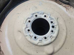 lot 6512 image: Set of 3 Pivot Wheels with Metal Rim