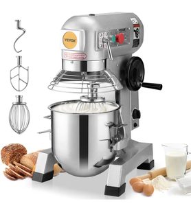 lot 17952 image: VEVOR Commercial Food Mixer, 10Qt Commercial Mixer with Timing Function, 450W Stainless Steel Bowl Heavy Duty Electric Food Mixer Commercial with 3 Speeds Adjustable 113184341 RPM, Dough Hook Whisk - Retail $544