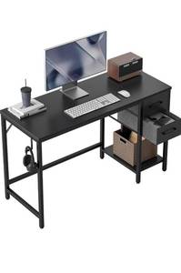 lot 17964 image: CubiCubi Computer Desk with 2 Drawers, 40 Inch Small Home Office Desk Study Writing Table, - Retail $0