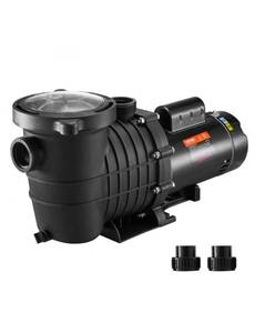 lot 17981 image: VEVOR Pool Pump 1.5HP 230V, Variable Dual Speed Pumps 1100W for Above Ground Pool, Powerful Pump with Strainer Filter Basket, 5400 GPH Max. Flow, Energy Saving Swimming Pool Pump - Retail $162