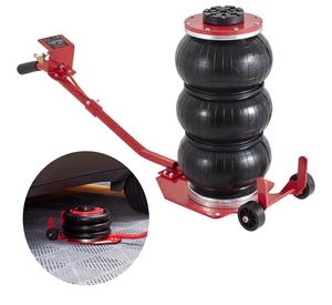 lot 17985 image: VEVOR Air Jack, 3 Ton6600 lbs Triple Bag Air Jack, Airbag Jack with Six Steel Pipes, Lift up to 17.7 inch450 mm, 3-5 s Fast Lifting Pneumatic Jack, with Long Handles for Cars, Repair, (Red) - Retail $99
