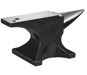 lot 17995 image: VEVOR Single Horn Anvil, 66Lbs Cast Steel Anvil, High Hardness Rugged Round Horn Anvil Blacksmith, with Round and Square Hole, Large Countertop and Stable Base, Metalsmith Tool for Bending and Shaping - Retail $135