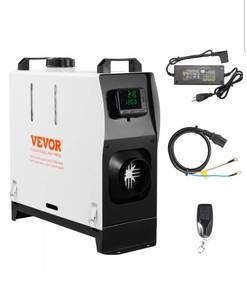 lot 18036 image: VEVOR 5-8KW Diesel Heater, Diesel Air Heater All in One with Remote Control and LCD Screen, Fast Heating Low Noise, Portable Diesel Heater for Truck Van RV Trailer Camper - Retail $110