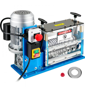 lot 18051 image: VEVOR Electric Wire Stripping Machine, 370W 0.06 inch -1.5 inch Automatic Motorized Cable Stripper with 75 ftmin Speed, 11 Channels 10 Blades Strip Machinery, Scrap Handling Tool for Recycling Copper - Retail $340