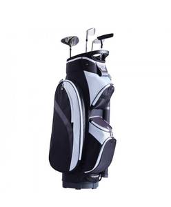 lot 21258 image: VEVOR Golf Cart Bag with 14 Way Organizer Divider Top, 36 Multiple Pockets Premium Nylon Cart Bag, Durable Golf Bags with Handles & Dust Cover & Detachable Straps for Men & Women, Black Color-Block - Retail $88