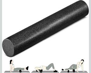 lot 21312 image: Yes4All High-Density EPP Round Back Roller Foam, Exercise Foam Roller for Yoga, Pilates & Stretching - 24 inch - Retail $0