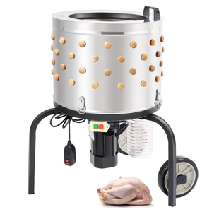 lot 21350 image: VEVOR Chicken Plucker Machine, Feather Plucker with 20-inch Stainless Steel Drum, Defeathering Equipment with 108 Soft Fingers, Simple Debris Collection, 500W High Power Poultry Plucking - Retail $299