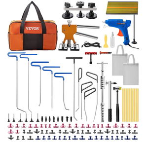 lot 21430 image: VEVOR Dent Puller Kit, 89 PCS Paintless Dent Repair Kit with Remover Tools, Golden Lifter & Glue Tabs for Car Dents, Door Ding Repair - Retail $110