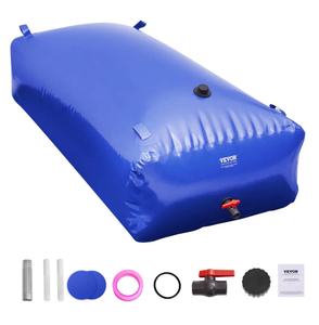 lot 21440 image: VEVOR 1000L264 Gallon Water Storage Bladder, RV Water Tank, 1000D Blue PVC Collapsible Water Storage Containers, Large Capacity Soft Water Bag, Portable Water Bladder, Fire Prevention, Camping - Retail $99