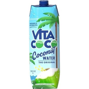 lot 7571 image: Vita Coco Original Coconut Water 6-Pack - 1 L Carton ea - BB AUG 2026