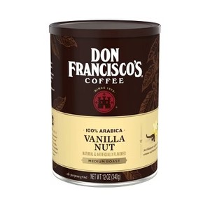 lot 7705 image: Don Franciscos Vanilla Nut Flavored Medium Roast Ground Coffee - 12oz - BB 122025