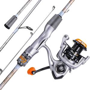 lot 7011 image: Sougayilang Fishing Rod Reel Combo, Two Pieces IM6 Graphite Blank Spinning Rods with SuperPolymer Handle- Spinning with 2000 Reel
