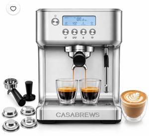 lot 7019 image: CASABREWS Ultra 20 Bar Espresso Machine with LCD Display,