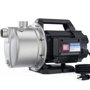 lot 7023 image: Aquastrong 115V Shallow Well Garden Pump, Stainless Steel, 1320 GPH, Water Transfer Draining Irrigation Sprinkler Pump, for Lawn,Garden,1.6 HP Portable