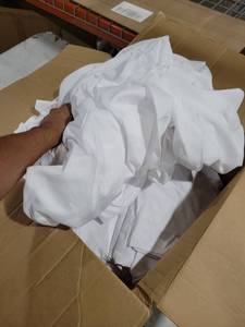 lot 7047 image:  Box Full of  Round table covers white