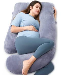 lot 7050 image: Momcozy Pregnancy Pillows for Sleeping, U Shaped Full Body Maternity Pillow with Removable Cover - Support for Back, Legs, Belly, HIPS for Pregnant Women, 57 Inch Pregnancy Pillow for Women, Grey