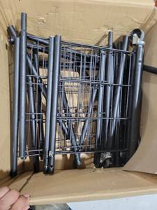lot 7059 image: Wire Shelves with Wheels