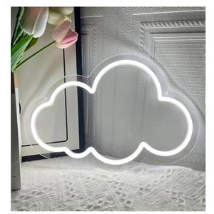 lot 7200 image: Cloud Neon Sign Cute White Clouds LED Light Sign for Wall,13  7.9IN Dimmable USB Floating Clouds Light Up Sign for Living Room Kid Bedroom