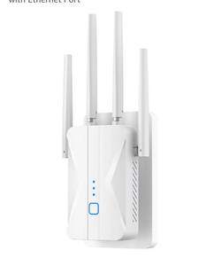 lot 7202 image: 2026 WiFi Extender AC1200 Dual Band 5GHz2.4GHz Signal Booster Up to 15,999 Sq.ft, 3-in-1 Wireless Repeater Router Amplifier for Home with Ethernet Port