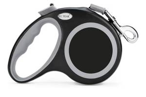 lot 7204 image: Retractable Dog Leash 26 FT, Heavy Duty Dog Leash for Dogs up to 110lbs, Strong Nylon Tape No Tangle, One-Handed Brake, Pause, Lock, Perfect for Medium Large Dogs (Black, 26 FT(66-110 LBS))