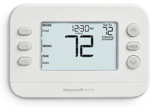 lot 7208 image: Honeywell Home Programmable Thermostat, Single-Stage, 1 Heat1 Cool Compatibility, 5-2 Day Schedule, X2P, White, RTH20B