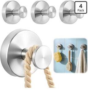 lot 7215 image: 4 Packs Suction Cup Hooks for Shower, Heavy-Duty Wreath Hangers for Front Door,