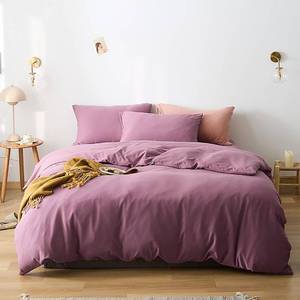 lot 7233 image: Cottonight Purple Comforter Set Twin Dusty Purple Bedding Comforter Set Girls Teens Solid Modern Pale Mauve Purple Blanket Quilts Breathable 3 Piece Purple Comforter Set for Twin Bed