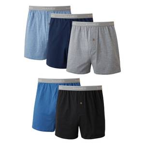 lot 7237 image: Hanes Mens Boxers, Cotton Knit Comfortable Boxer Underwear, Moisture-wicking Cotton Boxers, 5 count - Large