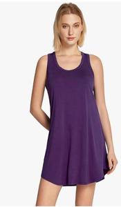 lot 7349 image: Womens Nightgowns U-Neck Sleeveless Soft Tank Night Dress Medium