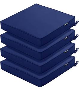 lot 7065 image: 4 Pack Outdoor Chair Cushions 19 x 19 Inch
