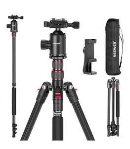 lot 7068 image: NEEWER 77 inch Camera Tripod Monopod for DSLR, Phone with 360° Panoramic Ball Head,