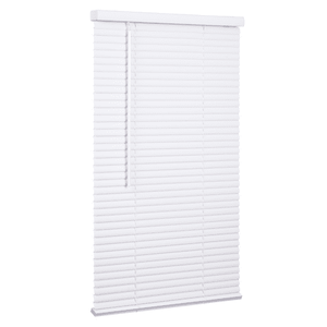 lot 7069 image: Lotus & Windoware Cordless 1  Vinyl Mini Blind Light Filtering Horizontal Blind  34  Width x 78  Length  White  Smooth
